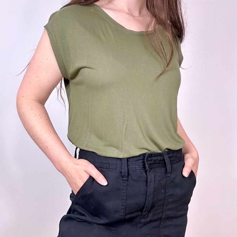 Gap Green Luxe Dolman Sleeve T-Shirt - Picture 9 of 9